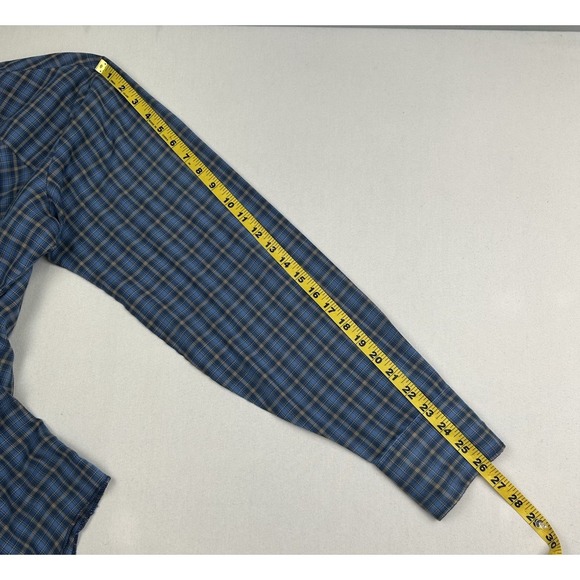Dickson Jenkins Pearl Snap Shirt Mens Large Blue Plaid Long Sleeve Western Texas - Picture 10 of 12